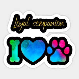 Loyal companion Sticker